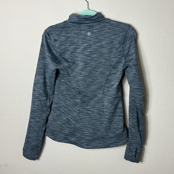 Athleta Heather Gray Full Zip Jacket Size XS Stretch Thumb Hole - Picture 2 of 10